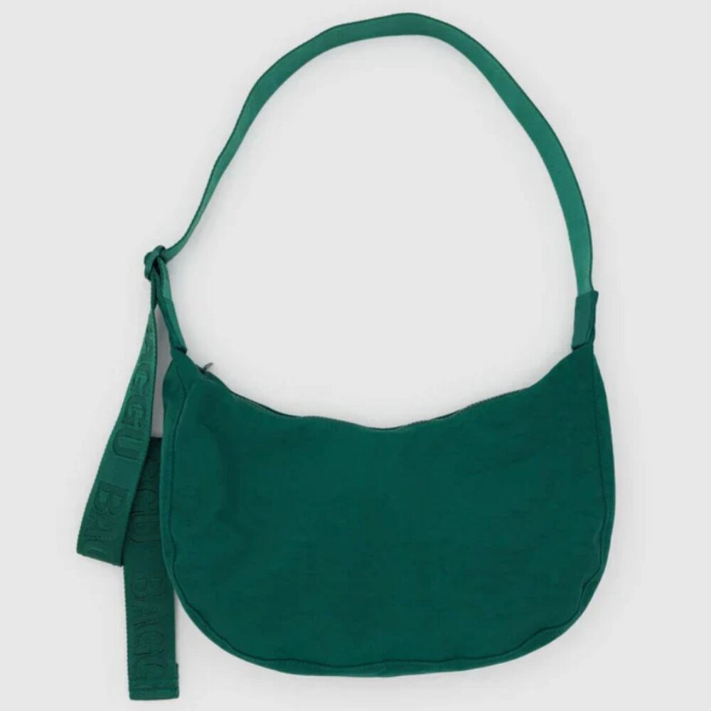 BAGGU Medium Nylon Crescent Bag in Cypress